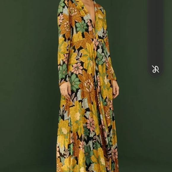 FARM Rio Floral Maxi Dress - Yellow, Green, Pink - Picture 4 of 5